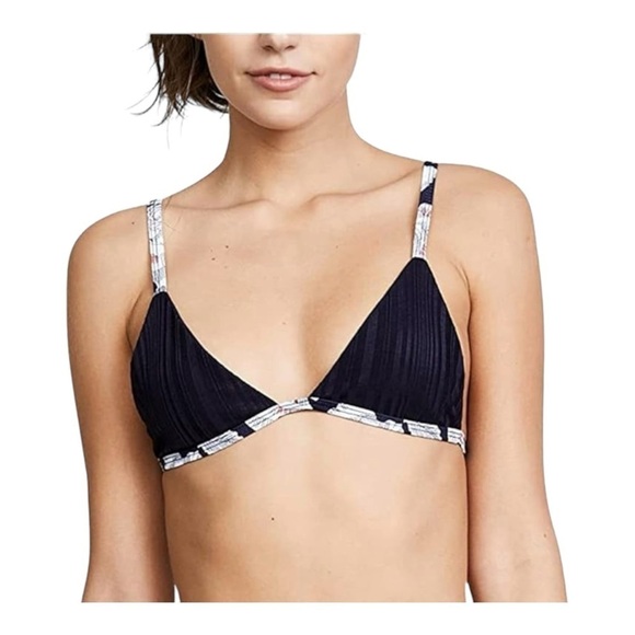 Tavik Zepplin Slinky Rib Bikini Swim Top in Evening Blue Size L NWT - Picture 8 of 8